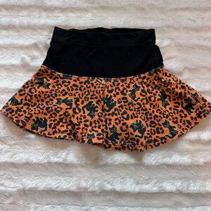 Girls Black Cat Animal Print Halloween Skirt Size 3t